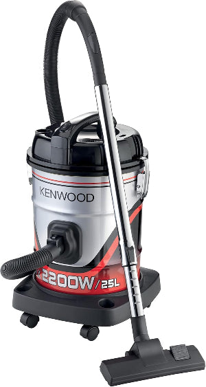 Kenwood Canister Vacuum, 25Lit, 2200Watts, Grey Kenwood Canister Vacuum, 25Lit, 2200Watts, Grey