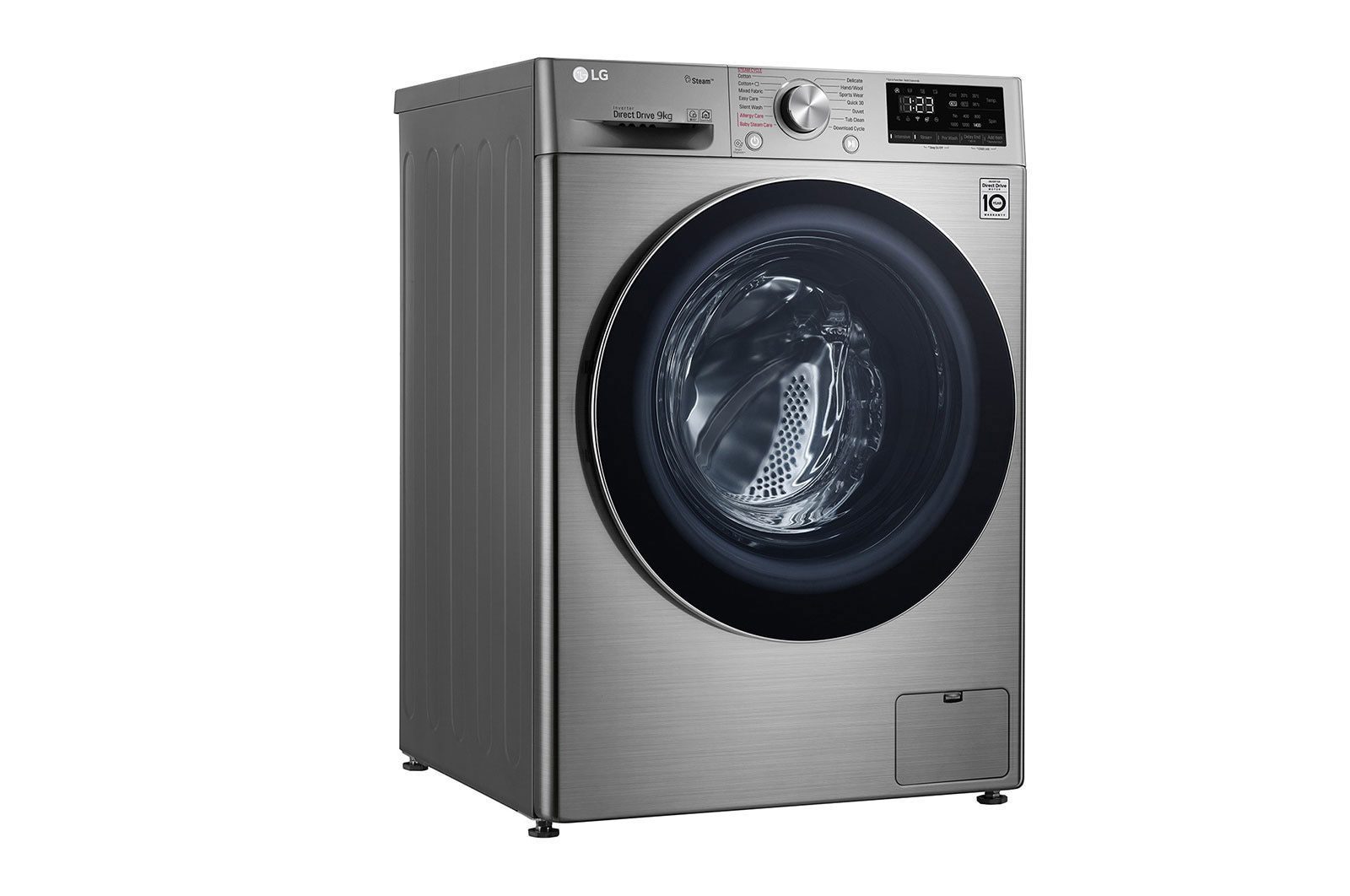 LG Front Load Washing Machine A+++, 9KG, 1400RPM, AI DD, Silver