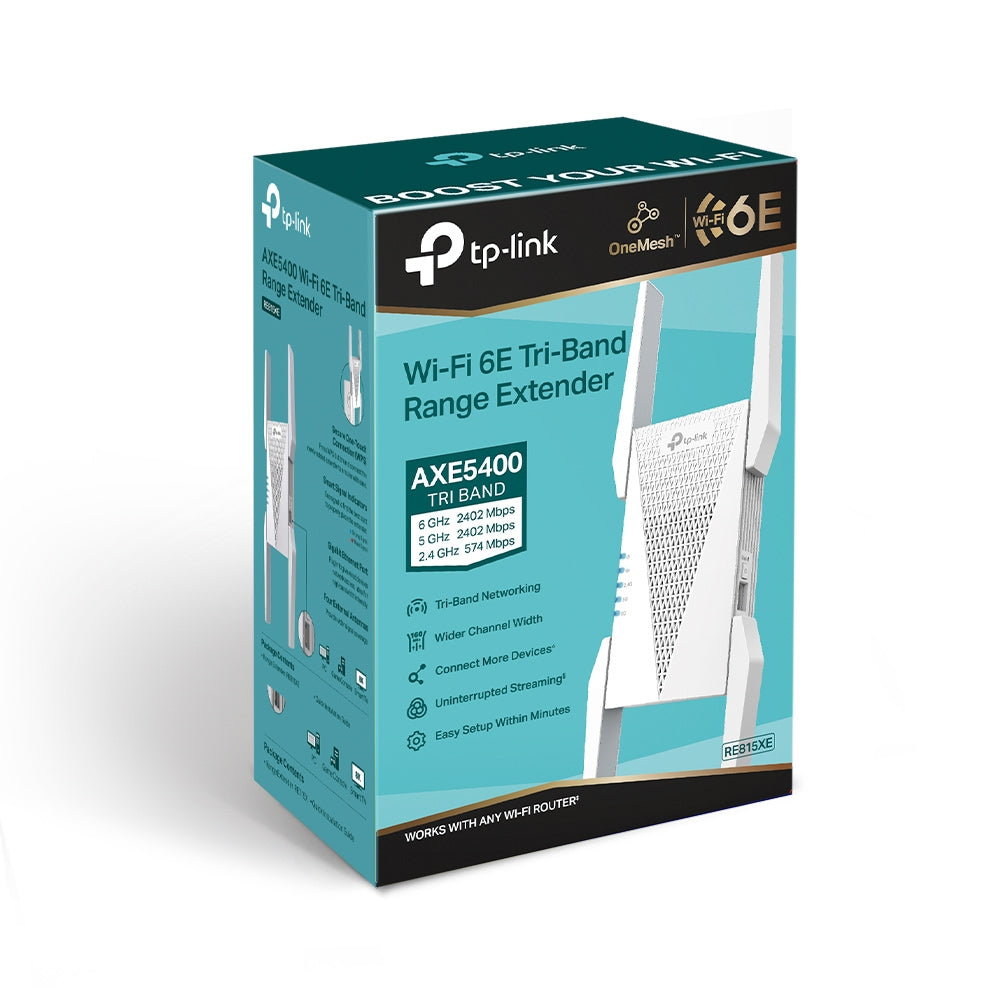 TP-Link AXE5400 WiFi 6E Range Extender, White TP-Link AXE5400 WiFi 6E Range Extender, White