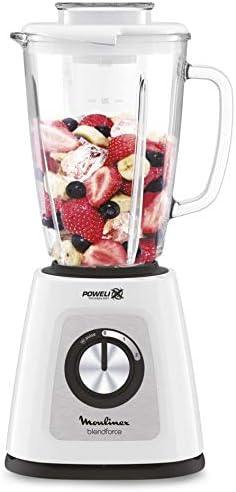 Moulinex Blend force Glass Blender, 1.75Lit, 700Watts, White Moulinex Blend force Glass Blender, 1.75Lit, 700Watts, White