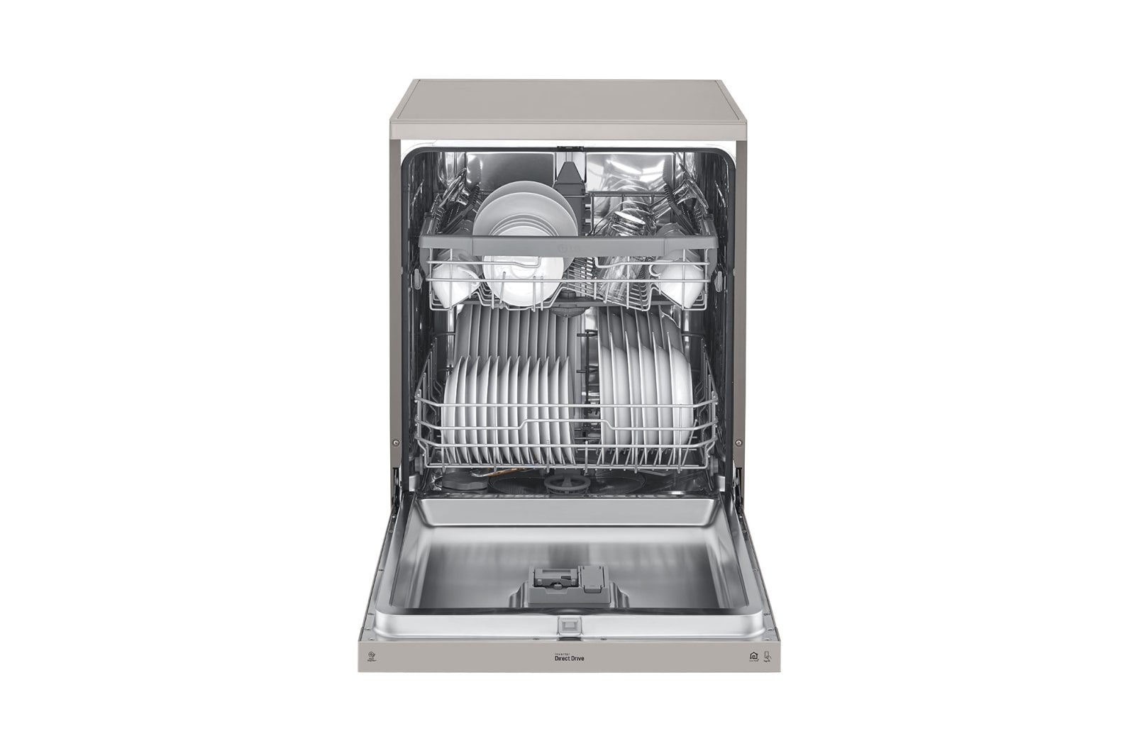 LG Free Stand Dishwasher A++, 14Sets, 9programs, Quad Washer, Platinum Silver