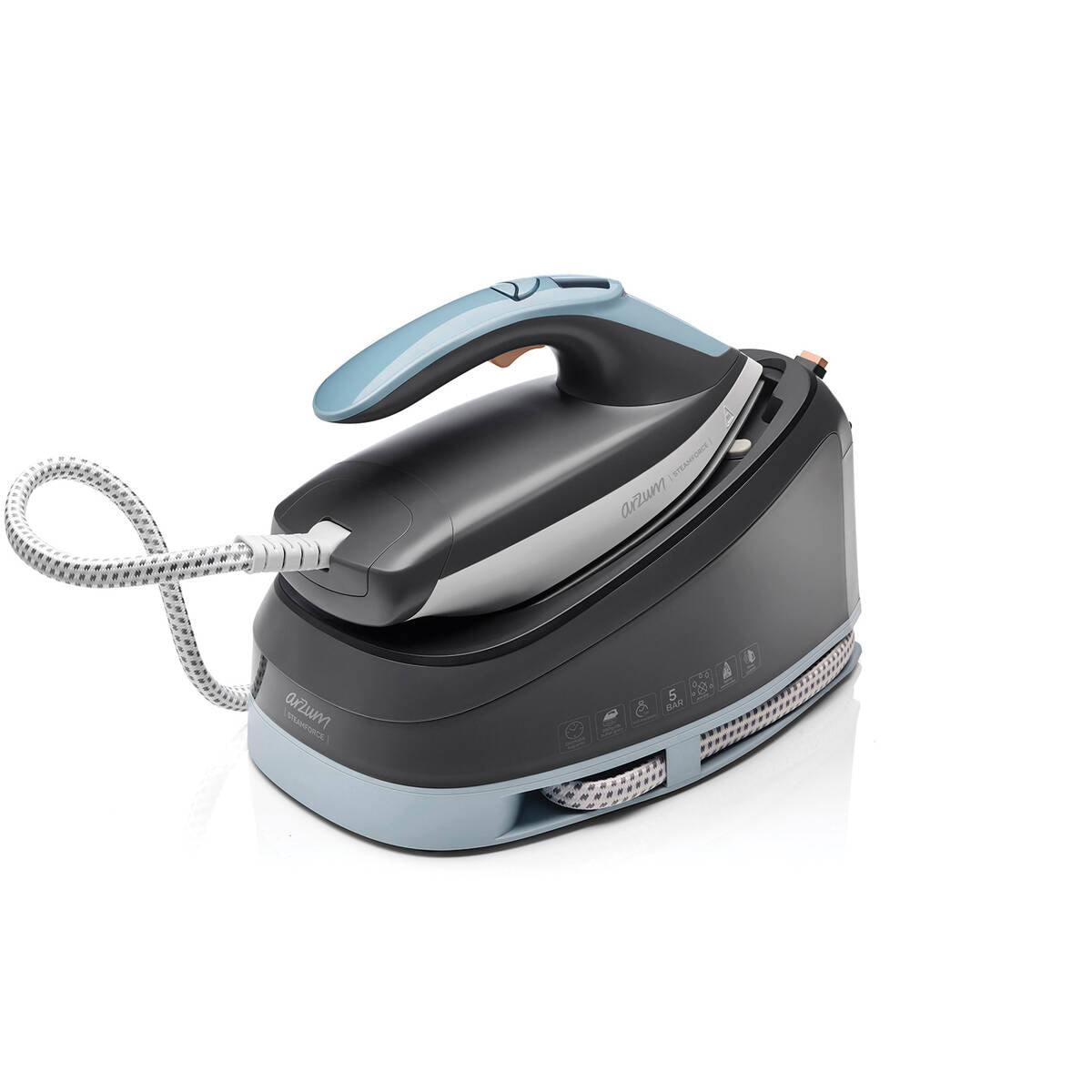 Arzum Steam force Steam Generator Iron, 5Bar Pressure, 1.5Lit, 2400Watts, Black