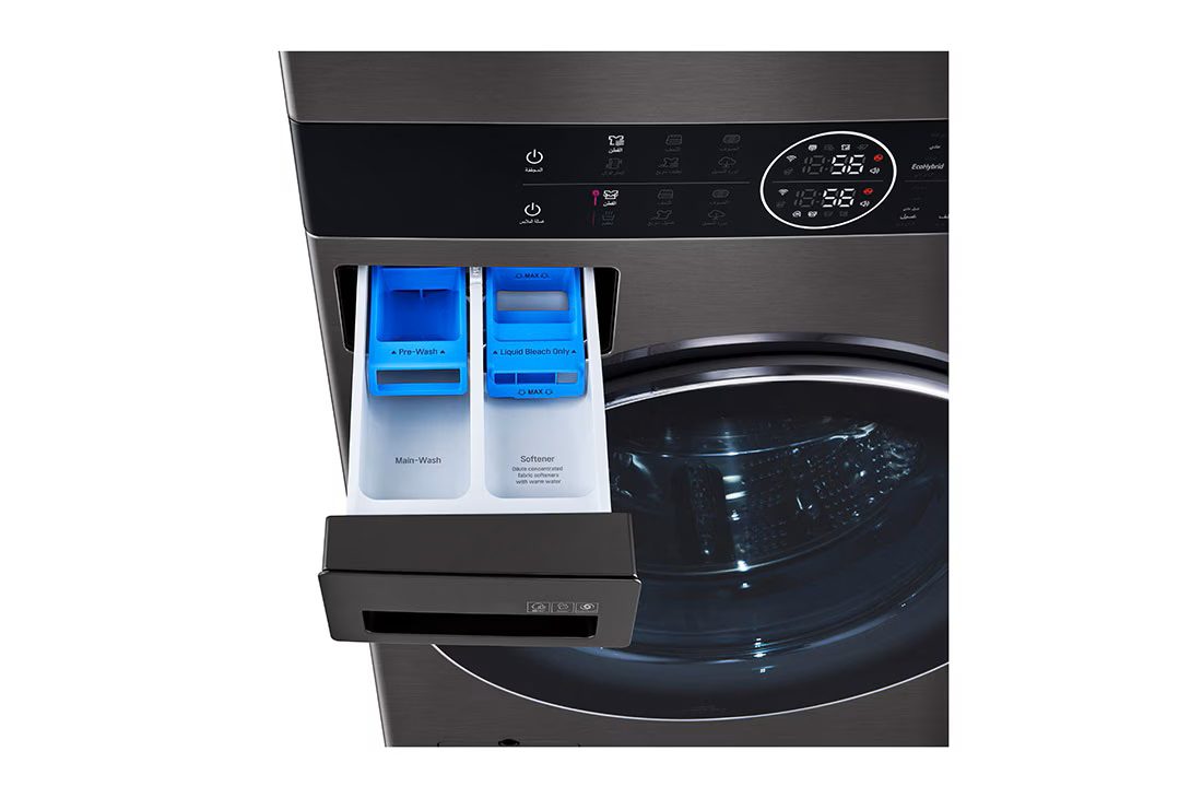 LG Front Load Washing Machine A, 17KG Wash & 16KG Dryer, 1100Rpm, Black Steel