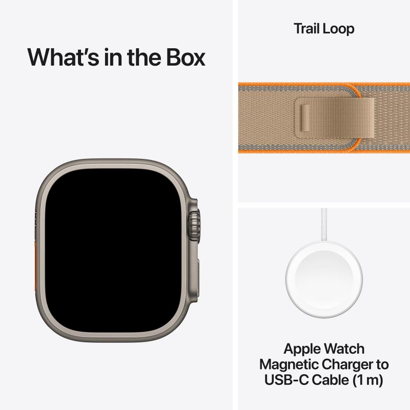 Apple Watch Ultra 4 GPS + Cellular 49Mm, Natural Titanium Case, Sand Trail Loop, M/L