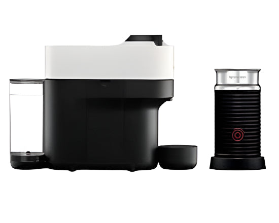 Nespresso Coffee Maker Bundle White Vertuo Pop + Black Aeroccino3 Nespresso Coffee Maker Bundle White Vertuo Pop + Black Aeroccino3