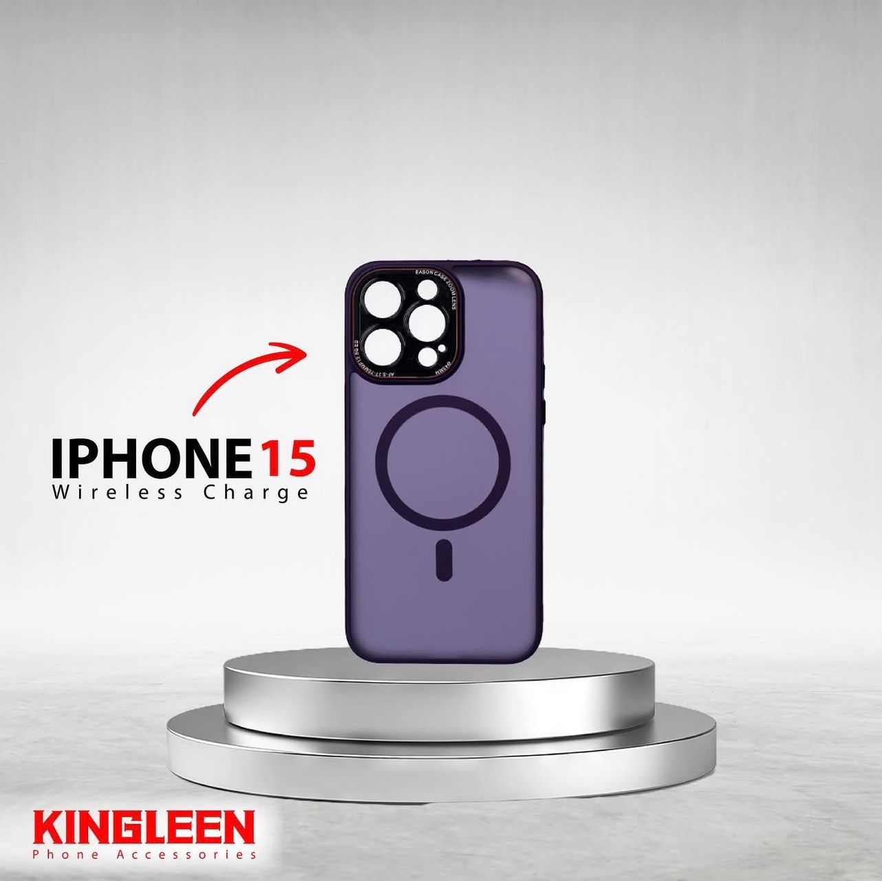 King Leen Cover Iphone 15, Black Camera, MultiColor