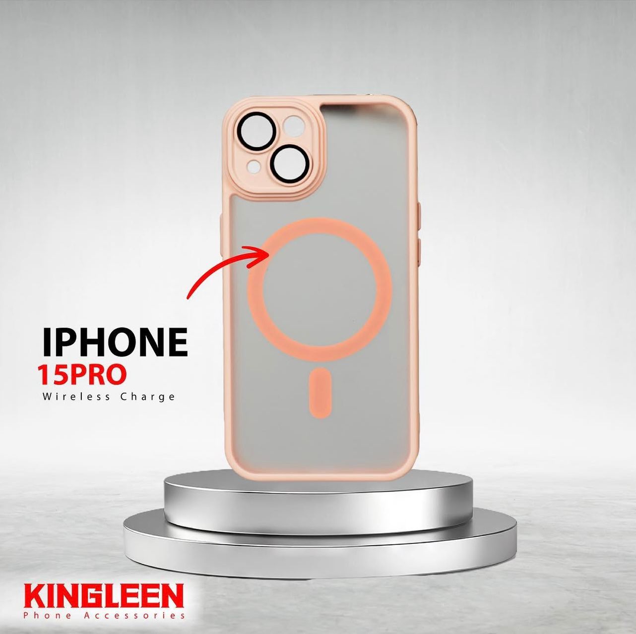 King Leen Cover iPhone 15Pro, Close Camera, Multicolour King Leen Cover iPhone 15Pro, Close Camera, Multicolour