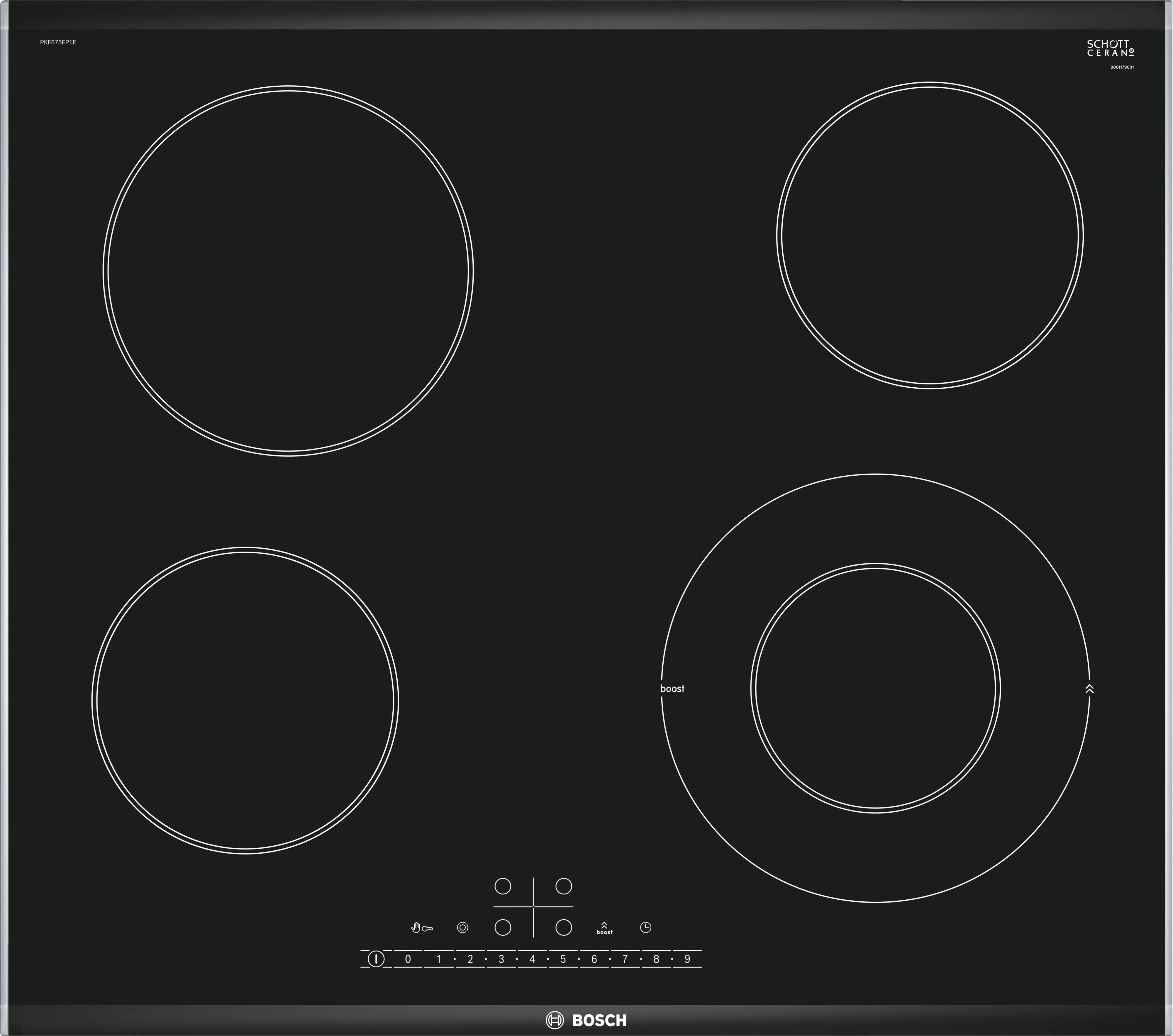 Bosch Built in Electric Ceramic Hob, Series 6, 60Cm, Black