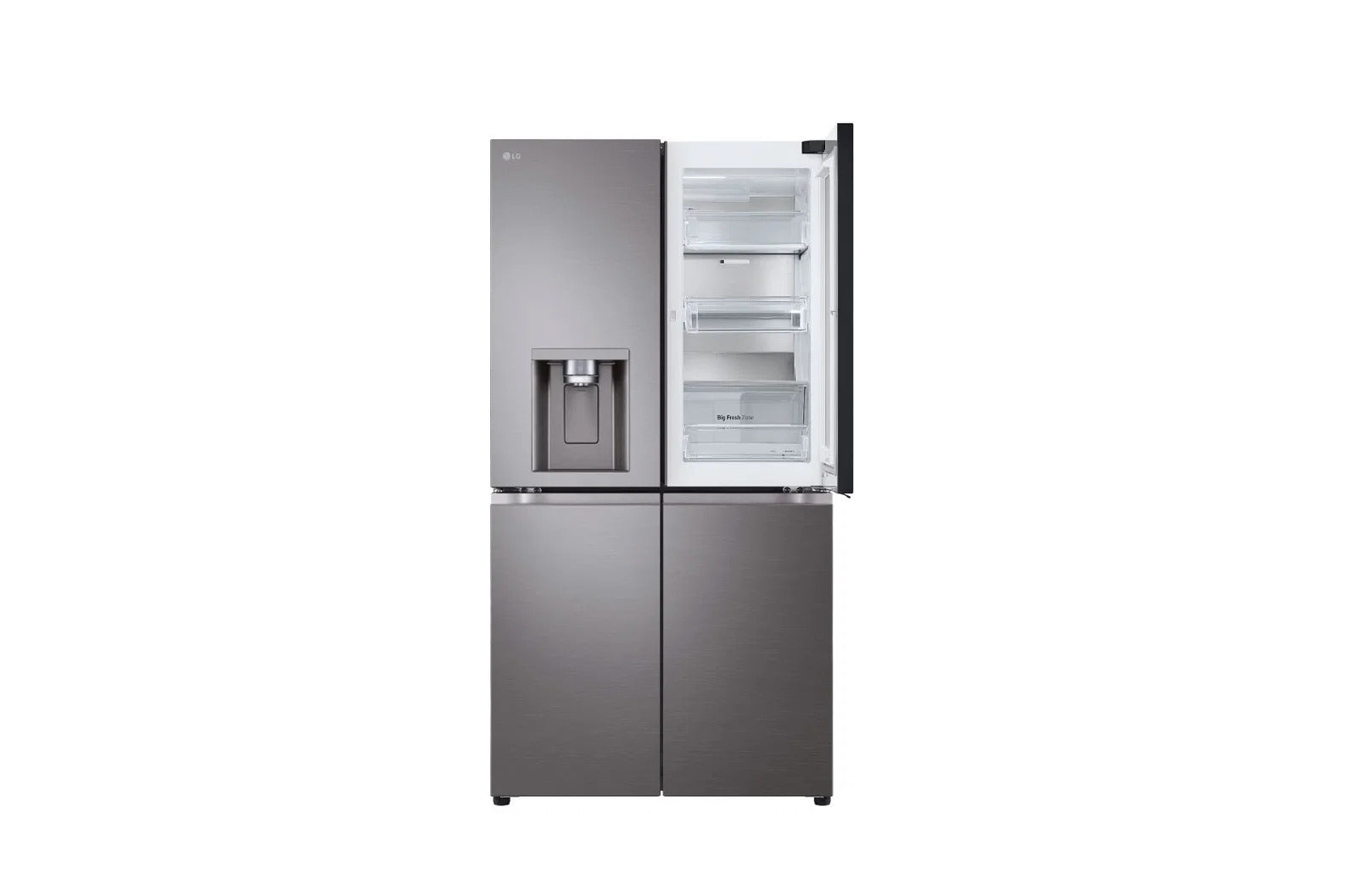 LG Bottom Freezer Refrigerator A+, 4D Ref, 889Lit, Ice & Water, Black Stainless