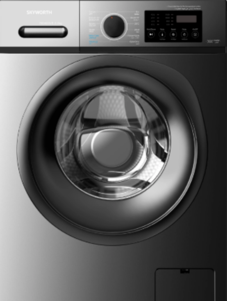 Skyworth Front Load Washing Machine A+++, 1200RPM, 8KG, Grey