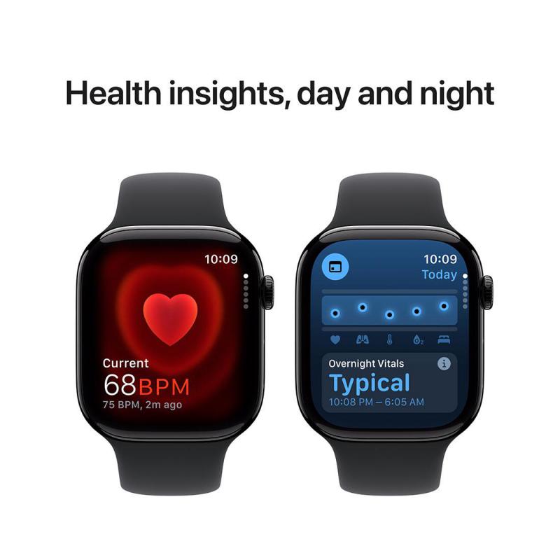 Apple Watch Series 10 GPS 46Mm, Jet Black Aluminium Case with Black Sport Band, (Demo Unit)