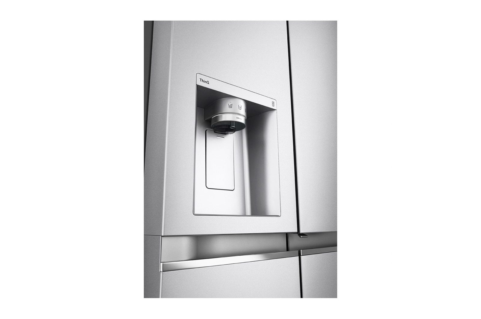 LG Side by Side Refrigerators, 674Lit, Linear Compressor, Door in Door, Silver