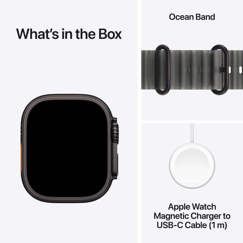 Apple Watch Ultra 4 GPS + Cellular 49Mm, Black Titanium Case, Translucent Black Ocean Band