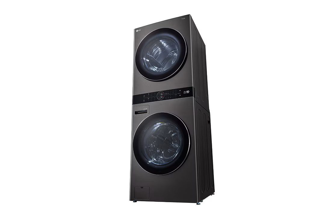 LG Front Load Washing Machine A, 17KG Wash & 16KG Dryer, 1100Rpm, Black Steel