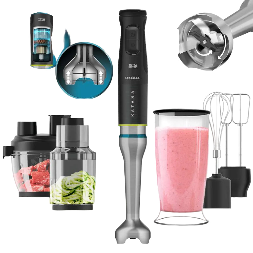 Cecotec Hand Blender, 800Ml, 1500Watts, Silver