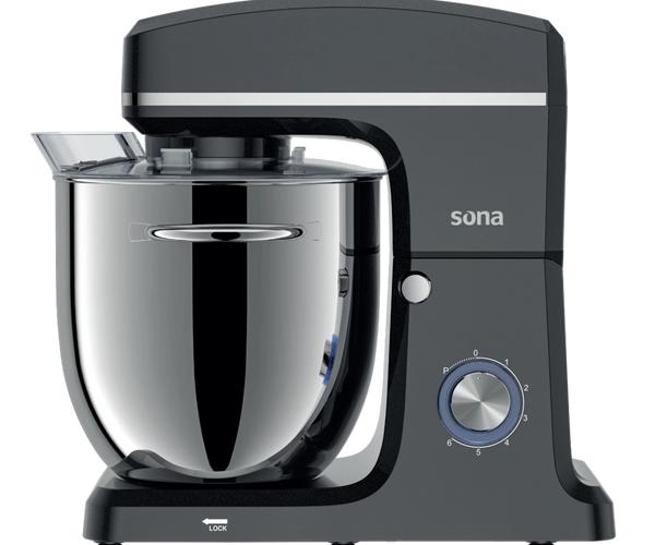 Sona Stand Mixer, 12Lit, 2000Watts, Grey Stainless Steel
