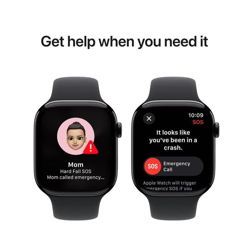 Apple Watch Series 10 GPS 46Mm, Jet Black Aluminium Case with Black Sport Band, (Demo Unit)