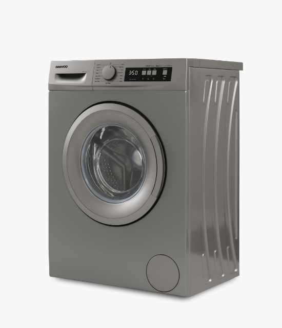 Daewoo Front Load Washing Machine A++,1400Rpm, 8KG, Inverter, Silver
