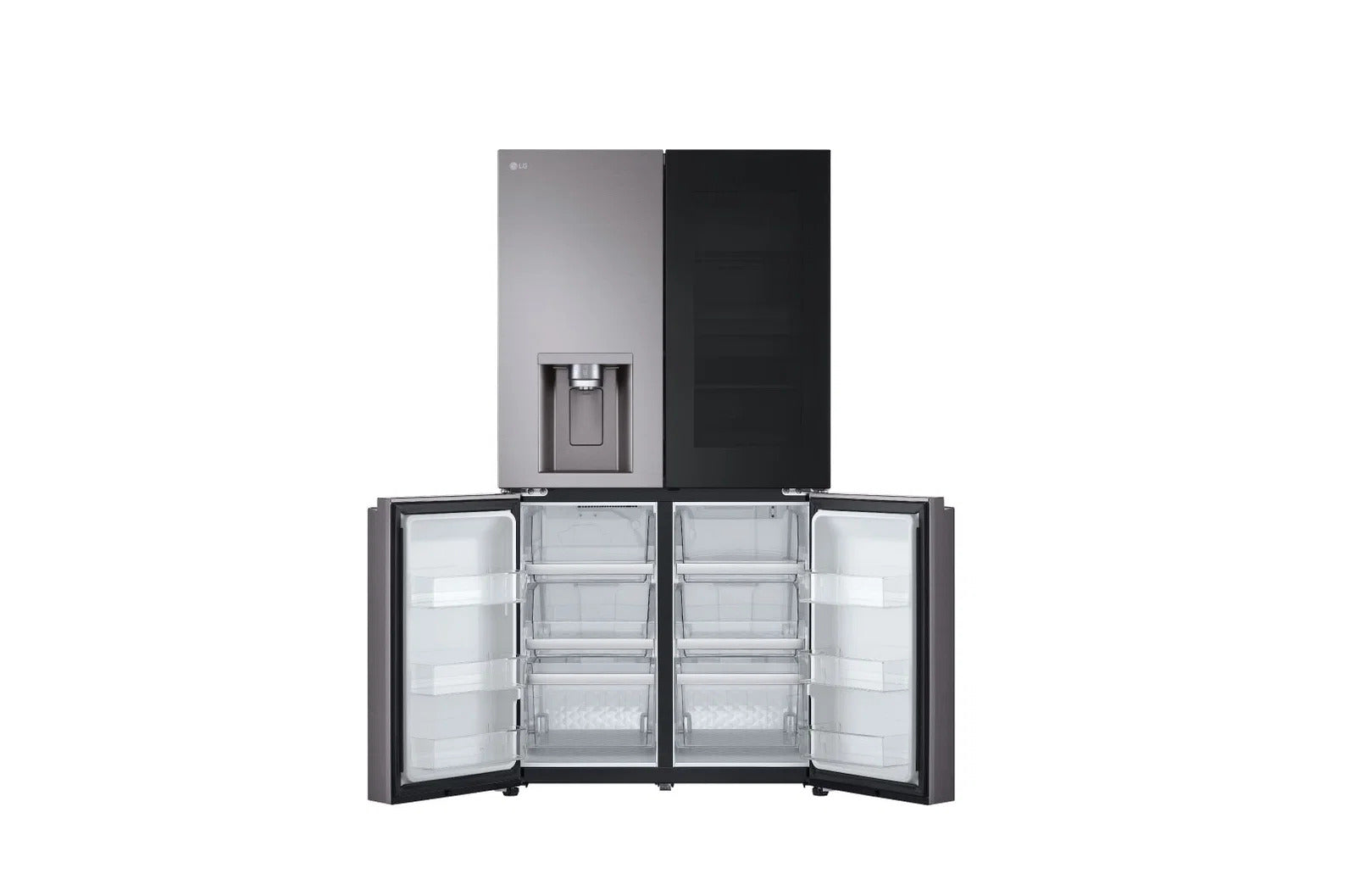 LG Bottom Freezer Refrigerator A+, 4D Ref, 889Lit, Ice & Water, Black Stainless