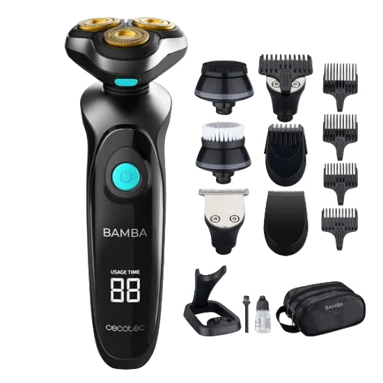 Cecotec Multigroom Shaver, 10 in 1 Titanium Coated, 80Min Runtime, Waterproof Design, Stainless Steel Blades