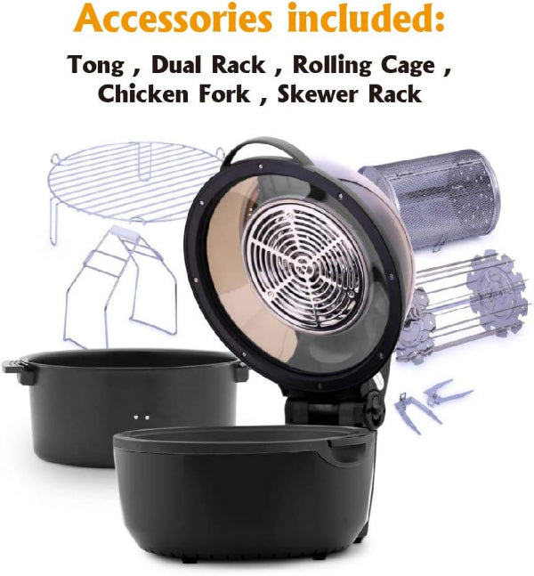 Balzano Air fryer, 10Lit, 1300Watts, Black