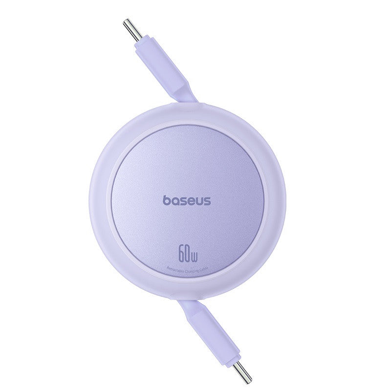 Baseus Free2Pull Mini Charging Cable USB-C to USB-C, 60Watts, 1Mm, Nebula Purple Baseus Free2Pull Mini Charging Cable USB-C to USB-C, 60Watts, 1Mm, Nebula Purple