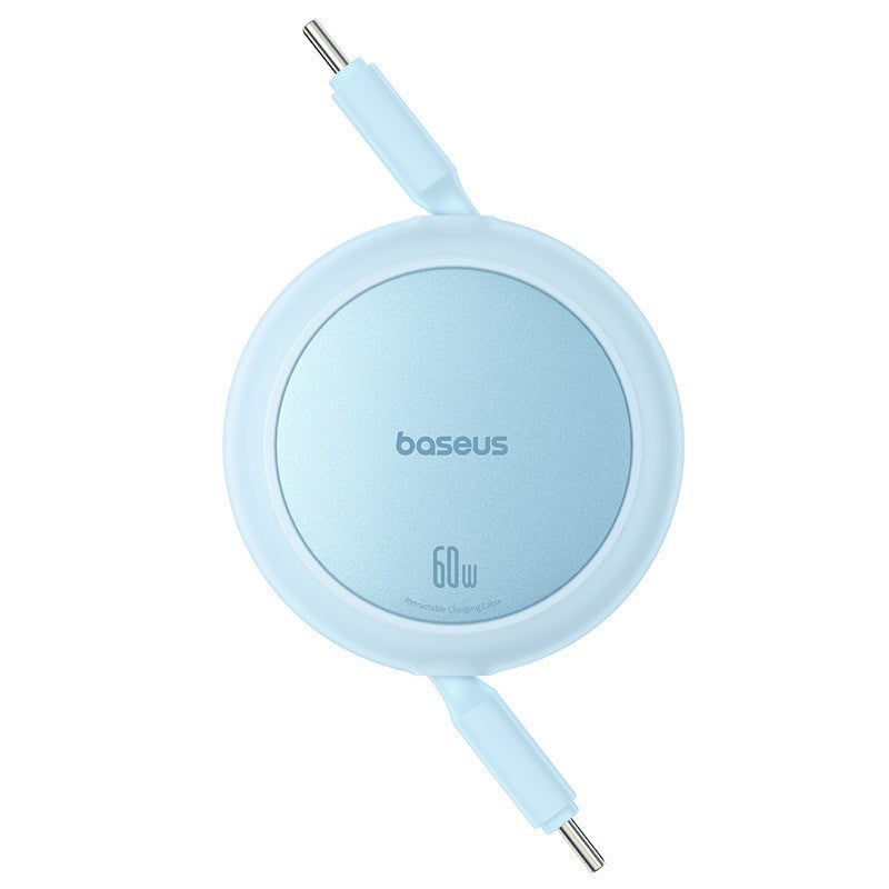 Baseus Free2Pull Mini Charging Cable USB-C to USB-C, 60Watts, 1Mm, Galaxy Blue