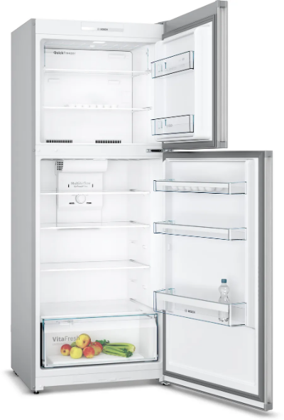 Bosch  Free Standing Fridge with Freezer, Stainless Steel Look, 328Lit