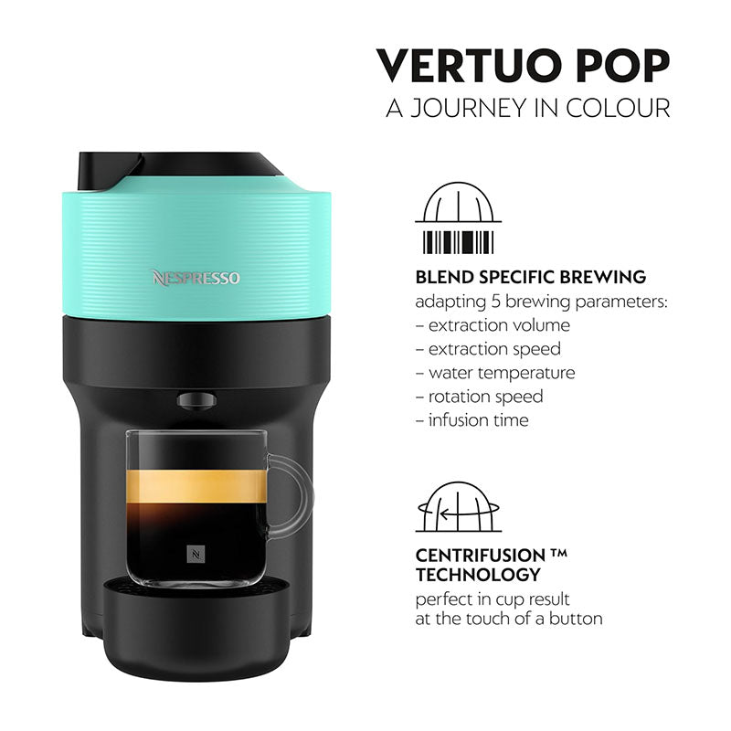 Nespresso Coffee Maker Machine - Vertuo Pop Aqua