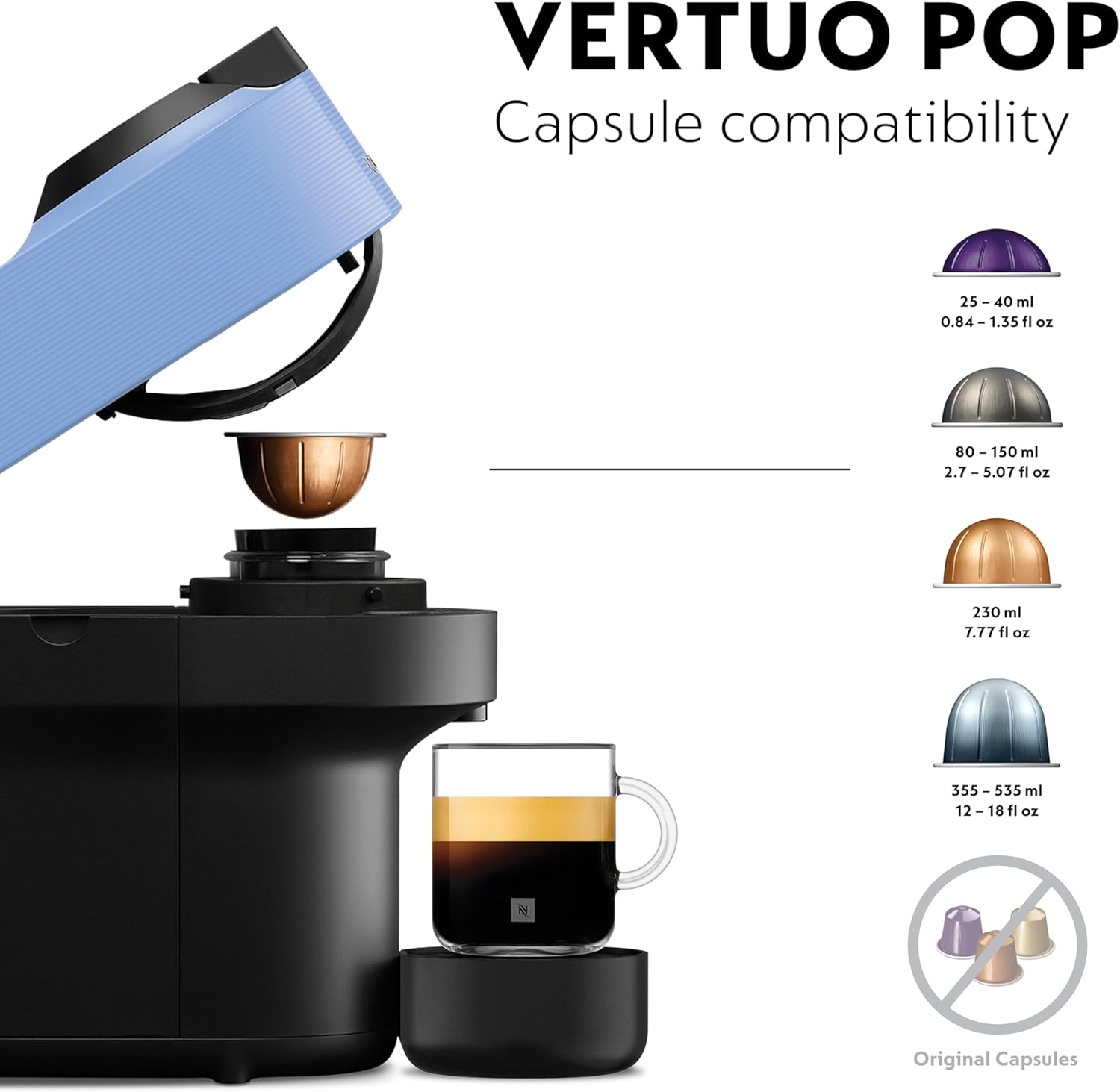 Nespresso Coffee Maker Machine - Vertuo Pop Blue