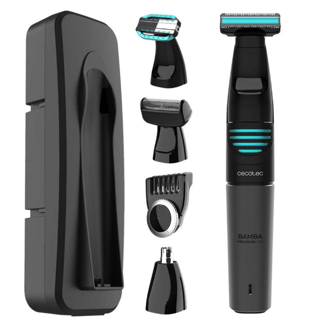 C Cecotec Bamba grooming kit with multiple attachments on a white background