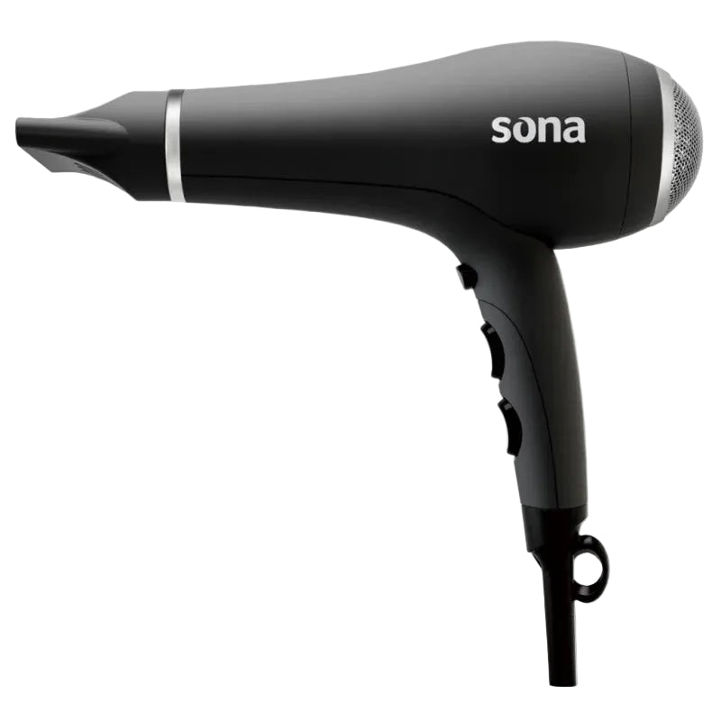 Sona Hair Dryer, 2Speeds & 3Heat Settings, 2500Watts, Black
