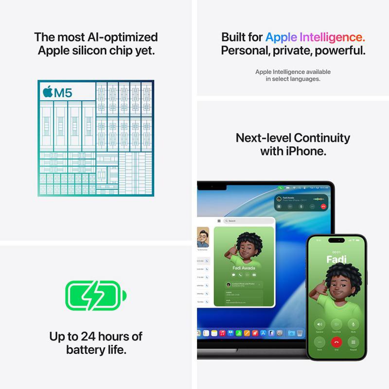 Apple MacBook Pro 14Inch, M5 Chip with 10Core CPU & 10Core GPU, 16GB & 512GB SSD, Space Black