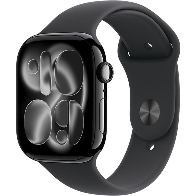 Apple Watch Series 11 GPS 46Mm, Jet Black Aluminium Case, Black Sport Band, S/M