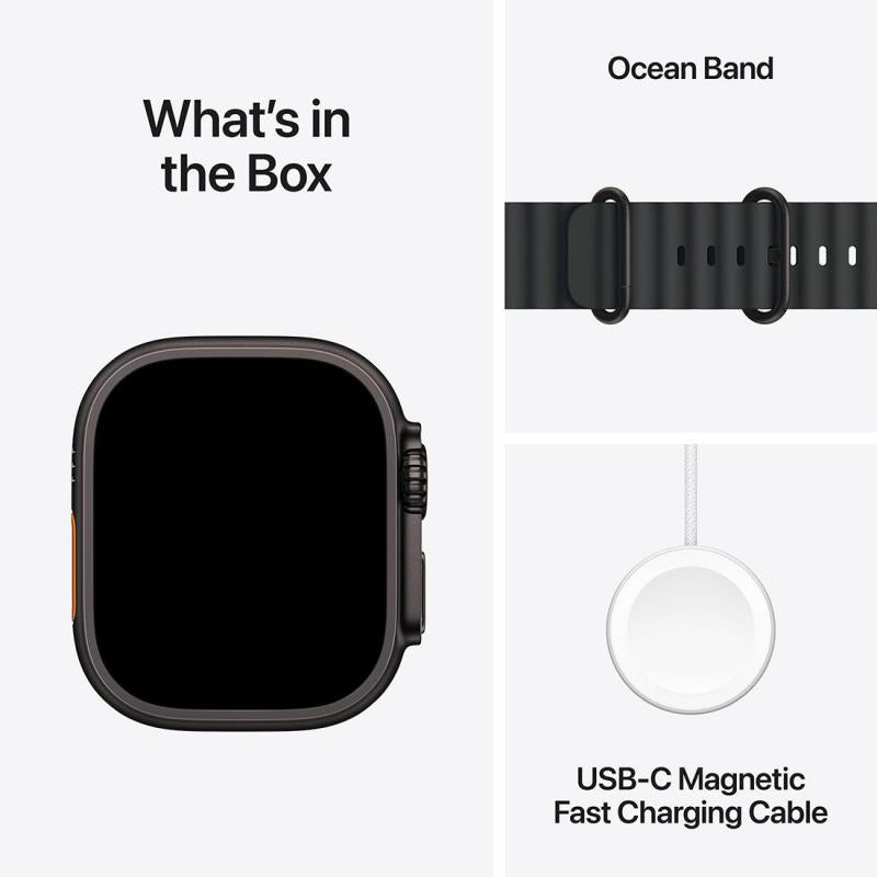 Apple Watch Ultra 3 GPS + Cellular 49Mm, Black Titanium Case, Black Ocean Band