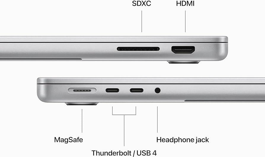 MR7J3AB/A/Apple 14-inch MacBook Pro: Apple M3 chip with 8?core CPU and 10?core GPU, 512GB SSD - Silv 512 GB / Silver / M3 Chip