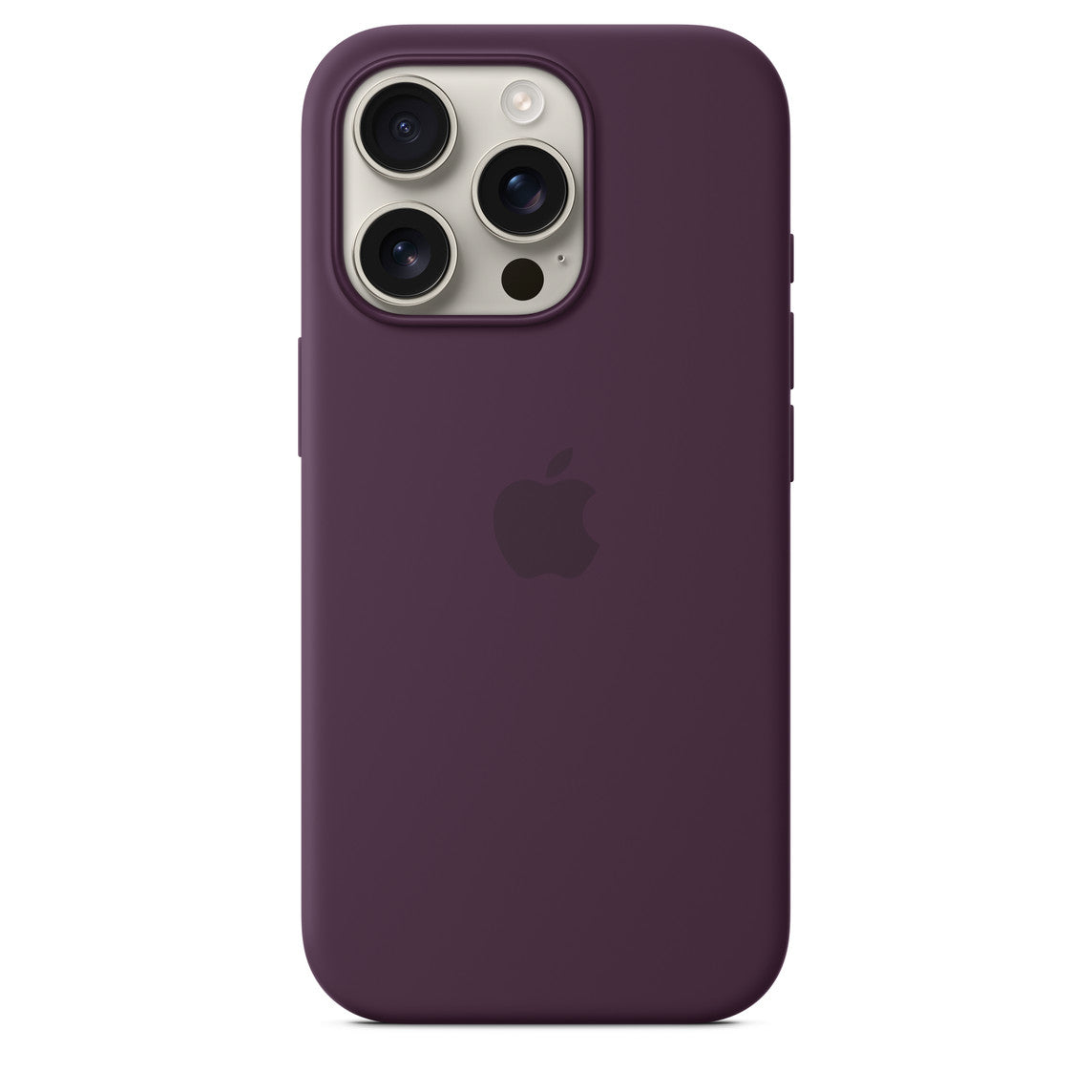 Iphone 16 Pro Silicone Case with Mag Safe, Plum