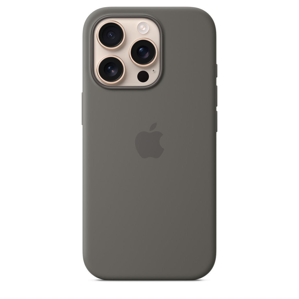 Iphone 16 Pro Silicone Case with Mag Safe, Stone Gray