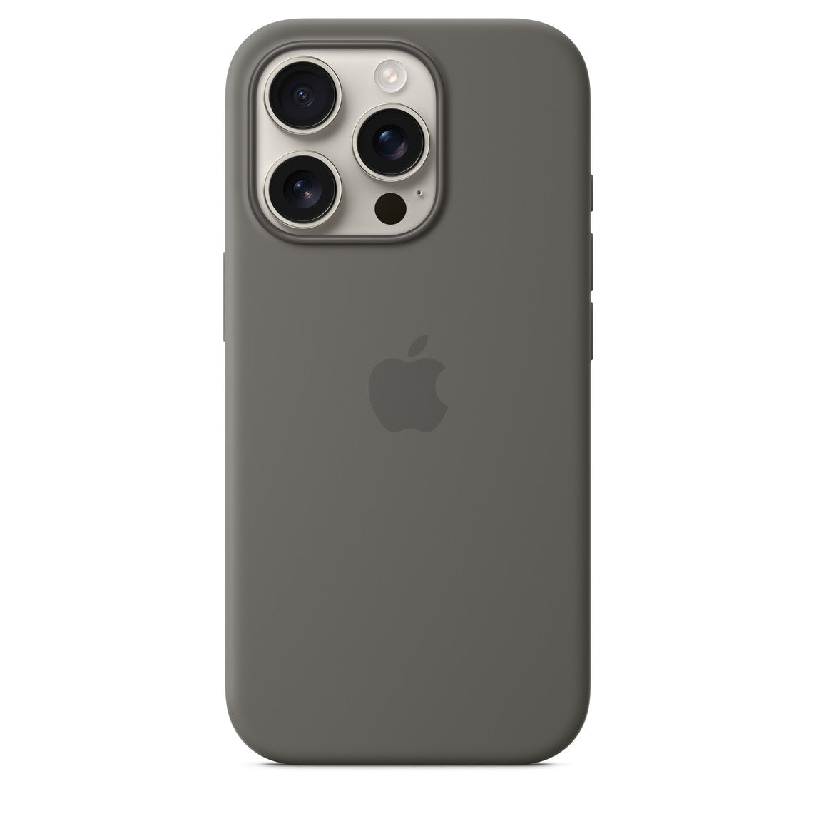 Iphone 16 Pro Silicone Case with Mag Safe, Stone Gray