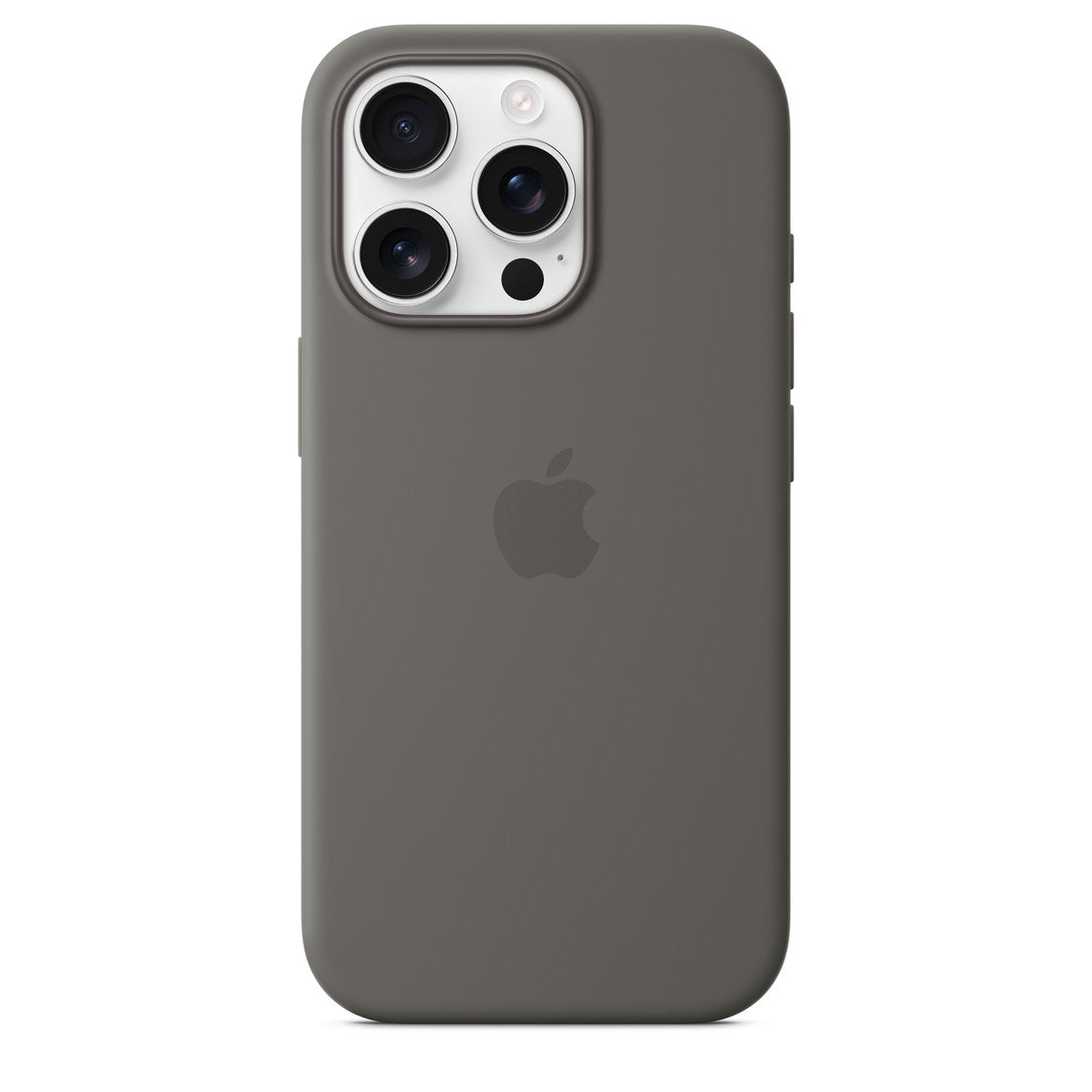 Iphone 16 Pro Silicone Case with Mag Safe, Stone Gray