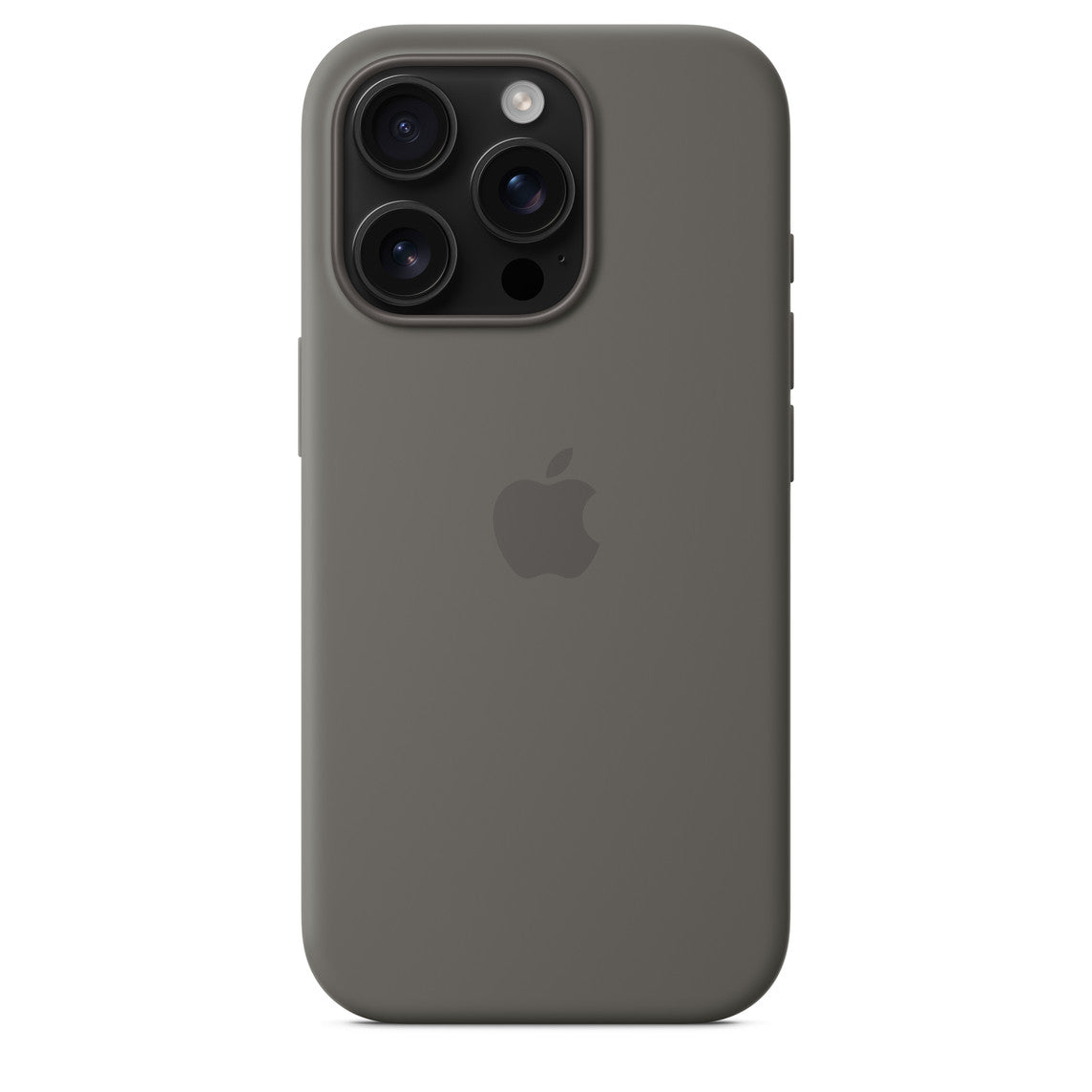 Iphone 16 Pro Silicone Case with Mag Safe, Stone Gray