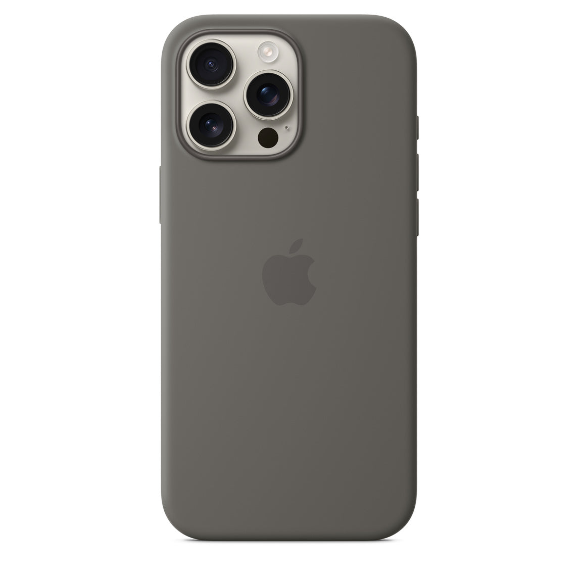 Iphone 16 Pro Max Silicone Case with Mag Safe, Stone Gray