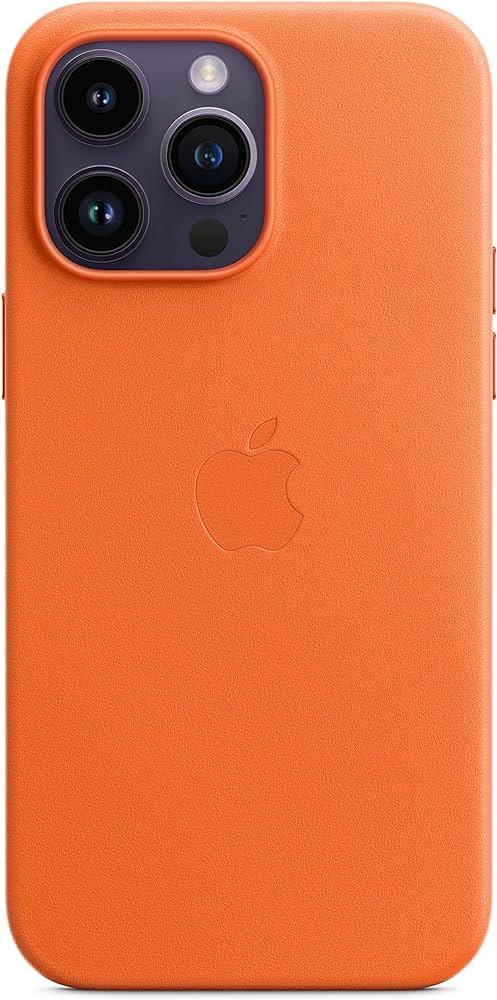 MPPR3ZM/A/Apple iPhone 14 Pro Max Leather Case with MagSafe - Orange Orange / Device / -