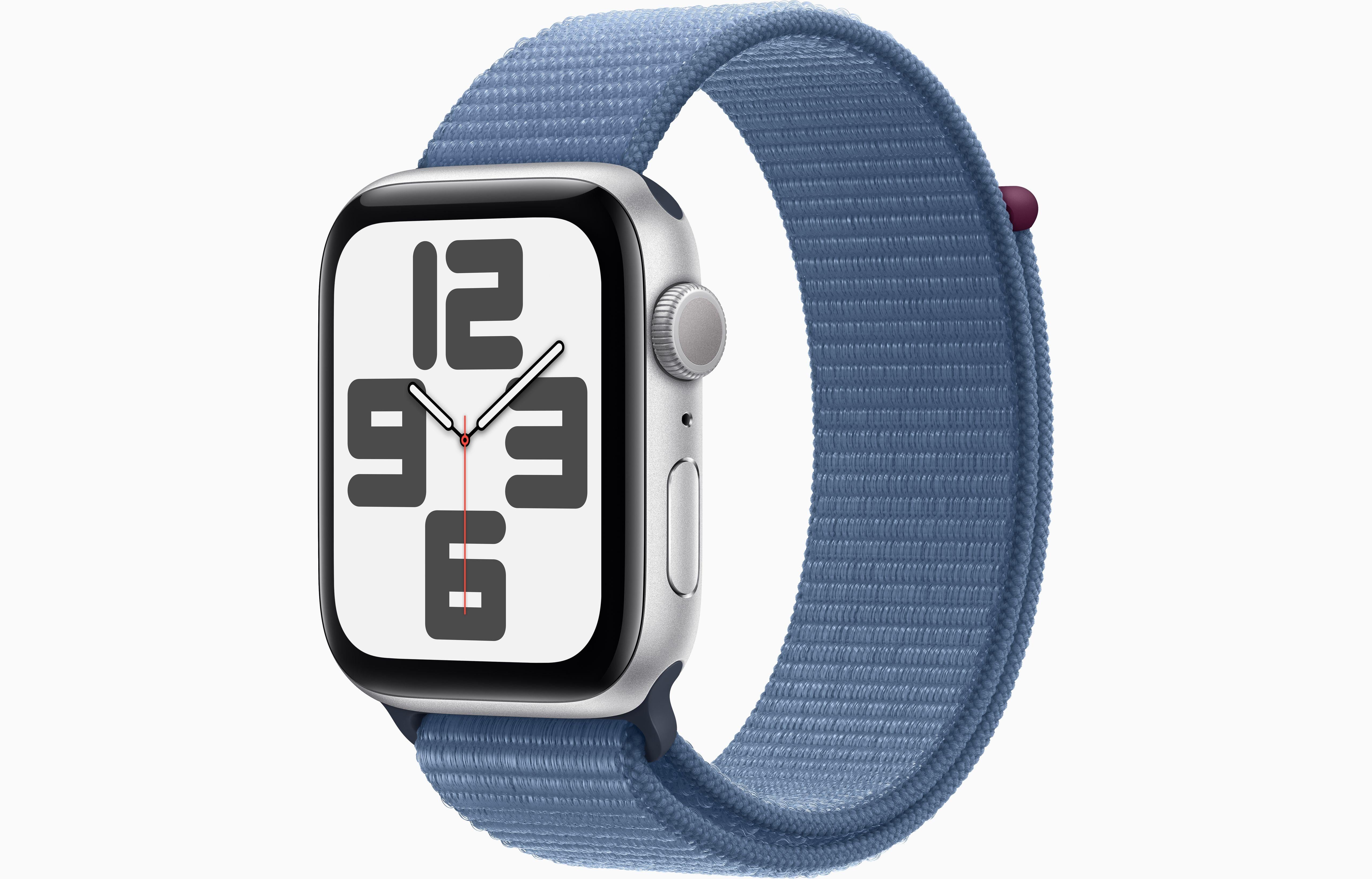 MREF3QA/A /Apple Watch SE GPS 44mm Silver Aluminium Case with Winter Blue Sport Loop Blue / Device / 44MM