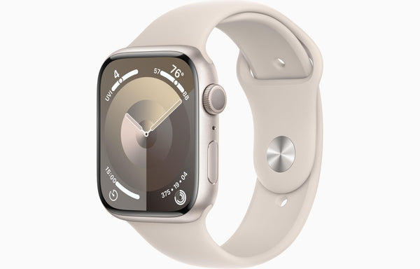 MR973QA/A /Apple Watch Series 9 GPS 45mm Starlight Aluminium Case with Starlight Sport Band - M/L Starlight / 9 / 45MM