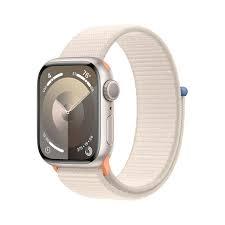 MR983QA/A /Apple Watch Series 9 GPS 45mm Starlight Aluminium Case with Starlight Sport Loop Starlight / 9 / 45MM