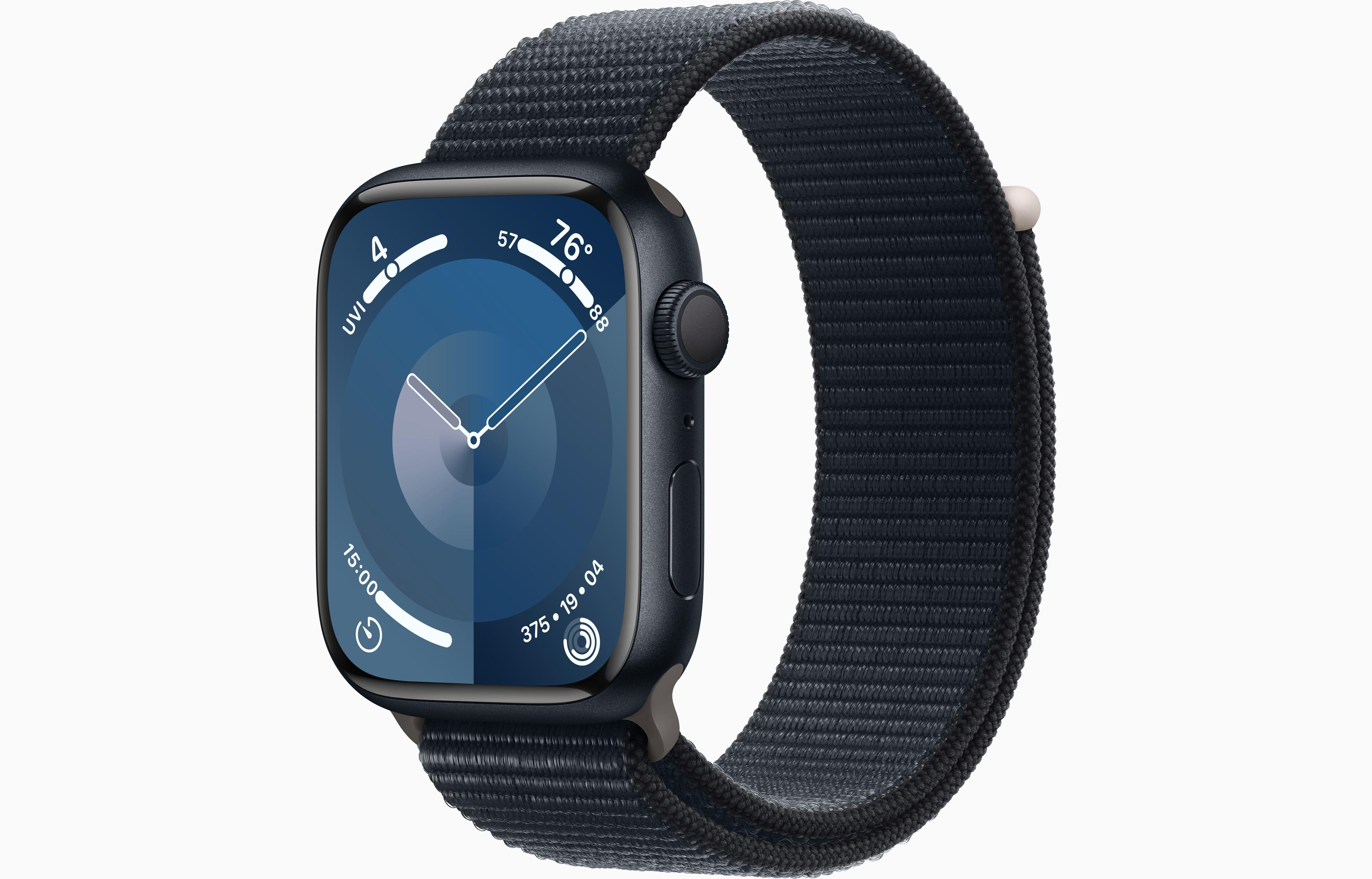 MR9C3QA/A /Apple Watch Series 9 GPS 45mm Midnight Aluminium Case with Midnight Sport Loop Midnight / 9 / 45MM