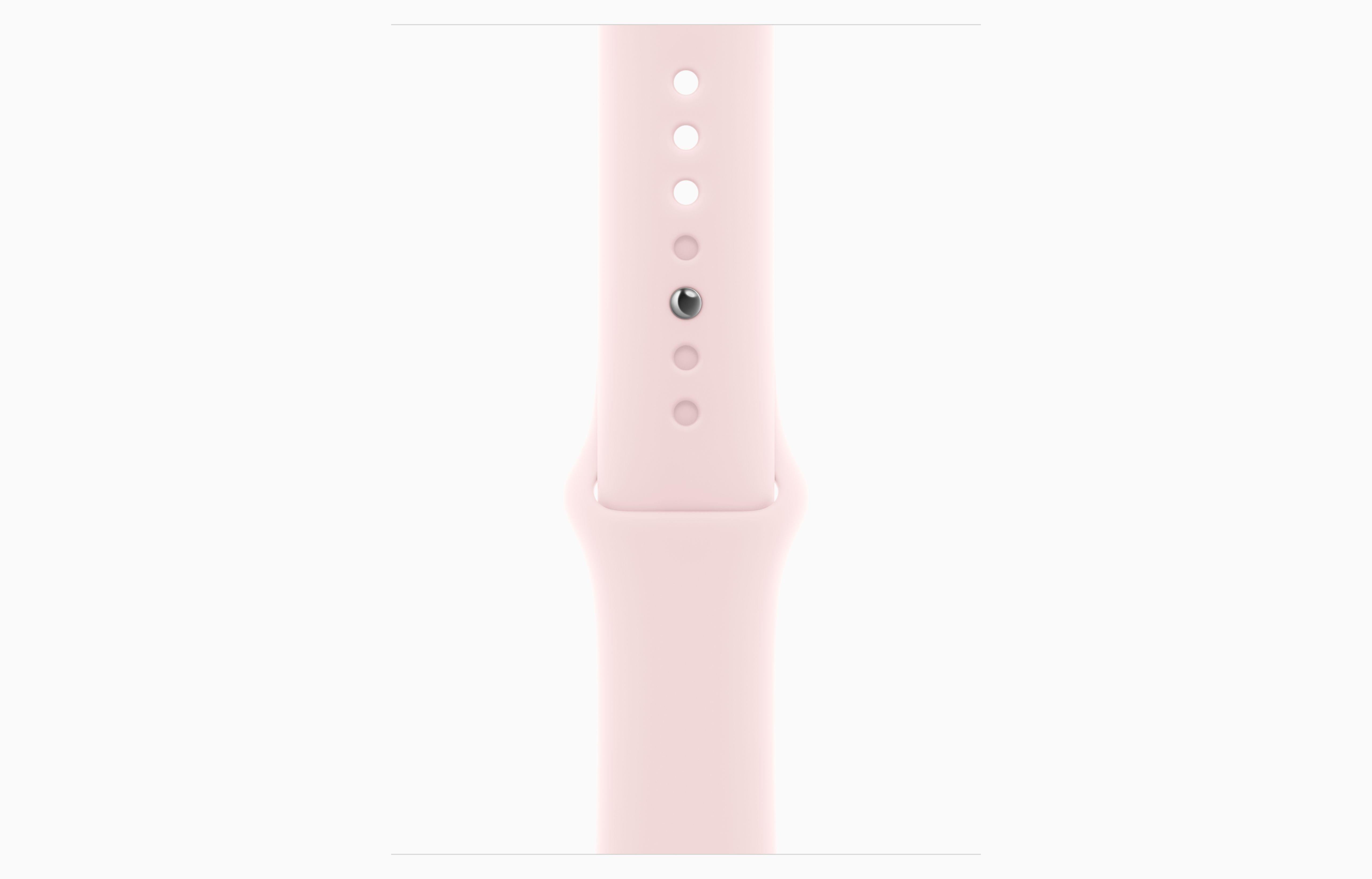 MR9G3QA/A /Apple Watch Series 9 GPS 45mm Pink Aluminium Case with Light Pink Sport Band - S/M Pink / 9 / 45MM