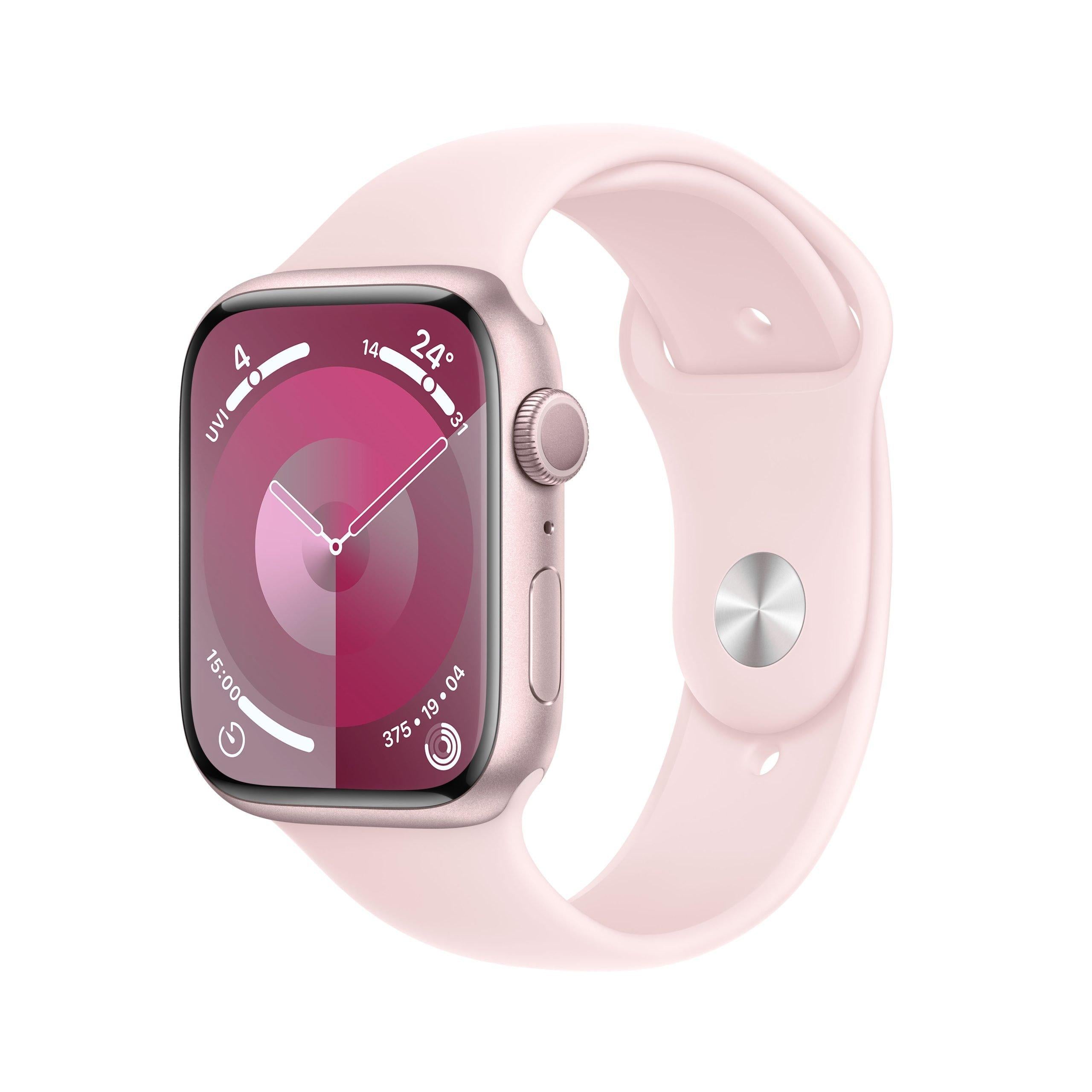 MR9J3QA/A /Apple Watch Series 9 GPS 45mm Pink Aluminium Case with Light Pink Sport Loop Pink / 9 / 45MM