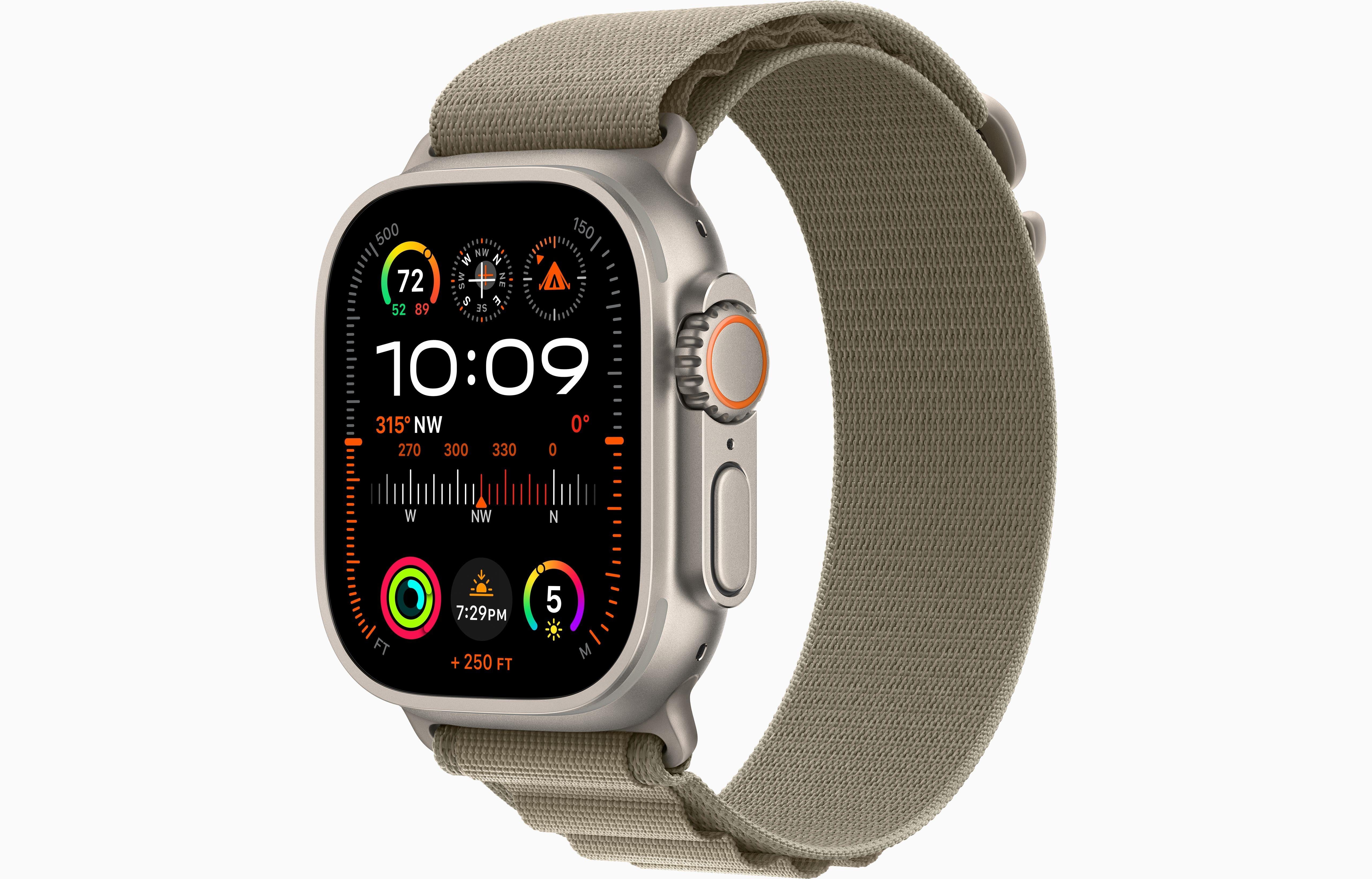 MRET3AE/A /Apple Watch Ultra 2 GPS + Cellular, 49mm Titanium Case with Indigo Alpine Loop - Medium alpine / Device / 49MM